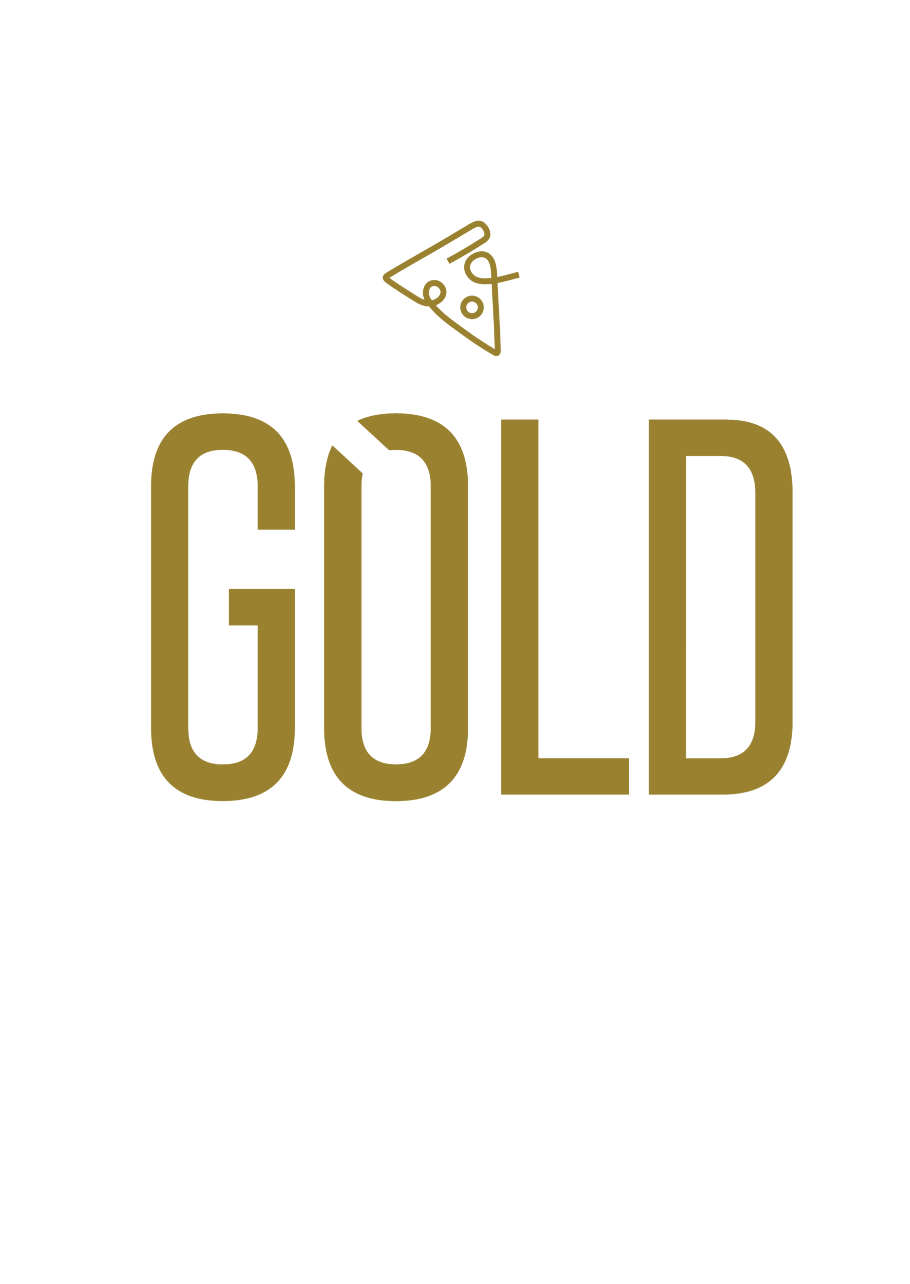 Gold Pizza competition stacked logo