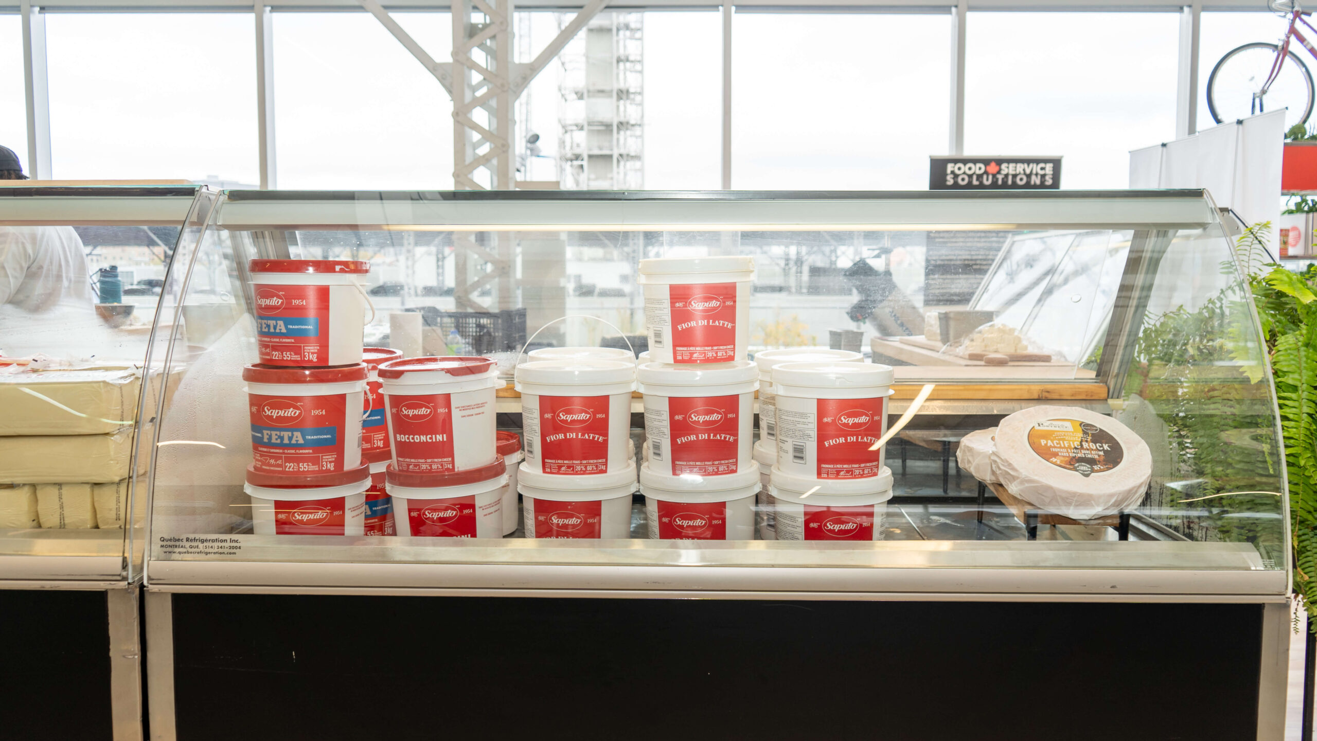Saputo Cheese in a cooler at the Gold Pizza Competition