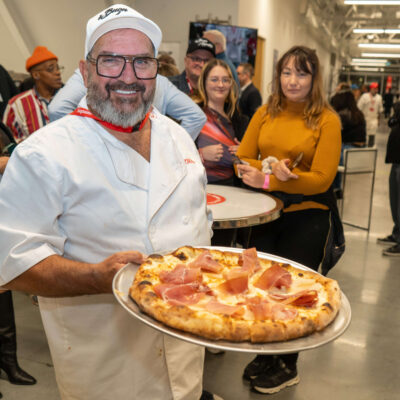 A Pizzaiolo at the Gold Pizza Comptetion
