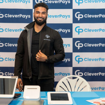 CleverPay with a booth at the Gold Pizza Competition